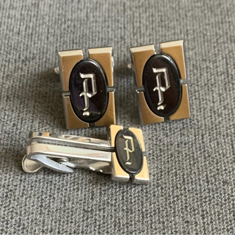 Hickok Cuff link and Tie Clip Set